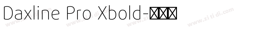 Daxline Pro Xbold字体转换